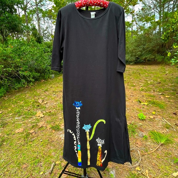 Karla Marie long black dress in medium - Picture 1 of 6